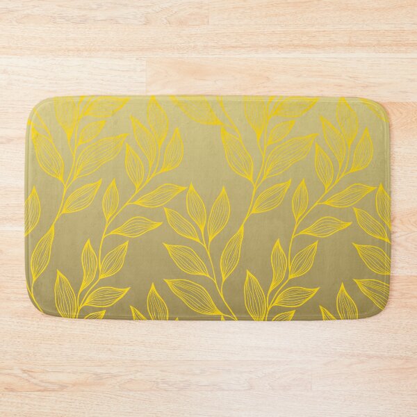 Item preview, Delicate Line Art Botanical Ombre Leaf Pattern | Yellow designed and sold by Frohyou.