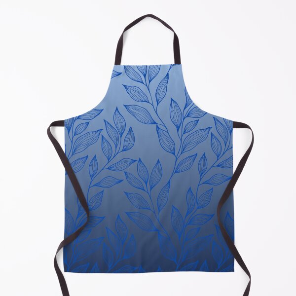 Item preview, Delicate Line Art Botanical Ombre Leaf Pattern | Blue designed and sold by Frohyou.