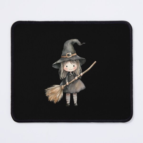 Item preview, Adorable Witch with Broomstick designed and sold by ilkansiturikman.