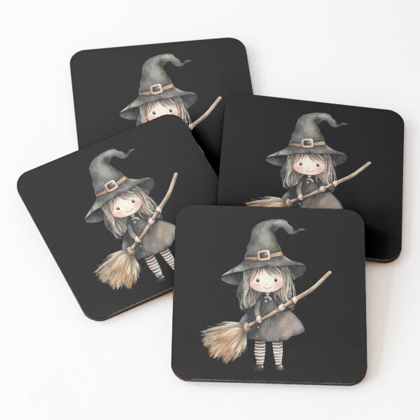Item preview, Adorable Witch with Broomstick designed and sold by ilkansiturikman.