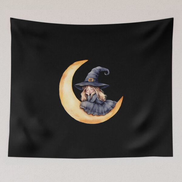 Item preview, Sleeping Witch on Crescent Moon designed and sold by ilkansiturikman.