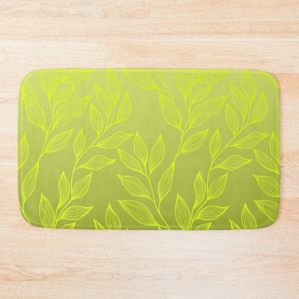 Item preview, Delicate Line Art Botanical Ombre Leaf Pattern | Chartreuse designed and sold by Frohyou.