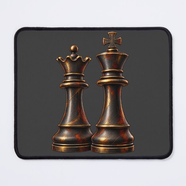 Item preview, Antique Gold Chess King and Queen designed and sold by PrintGo26.