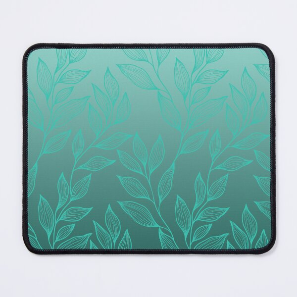 Item preview, Delicate Line Art Botanical Ombre Leaf Pattern | Teal designed and sold by Frohyou.
