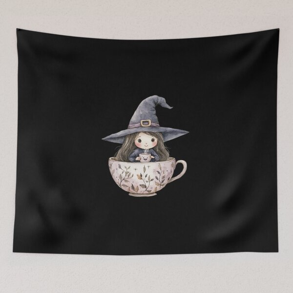 Item preview, Cute Witch in Teacup designed and sold by ilkansiturikman.