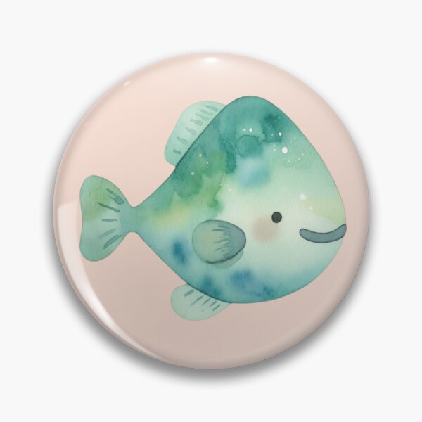 Item preview,  Kawaii Green Fish  designed and sold by DariaCraft.