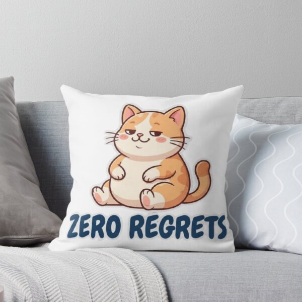 Item preview, Zero Regrets Funny Cat Kawaii Cute Cat Lover Gift designed and sold by PrintforDesign.