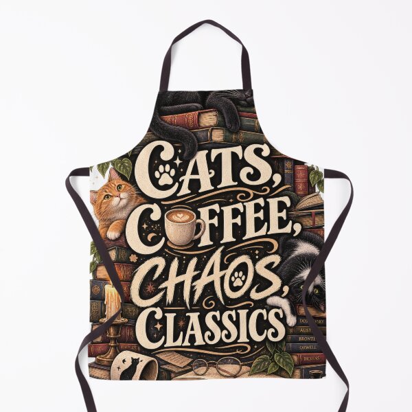 Item preview, Cats Coffee Chaos Classics - Cozy Book Lover designed and sold by Fragy72.