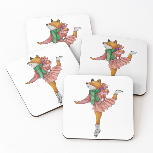 Item preview, Graceful Fox Ballerina With Tiny Teddy Bear designed and sold by Mendoza-Draws.