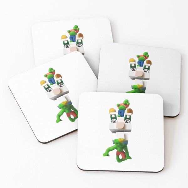 Item preview, Brick rabbit with clay riders designed and sold by Natascha-Prints.