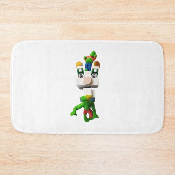 Item preview, Brick rabbit with clay riders designed and sold by Natascha-Prints.