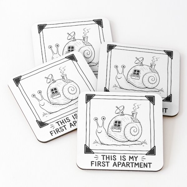 Item preview, Funny Snail First Apartment Cartoon designed and sold by Xapicx.