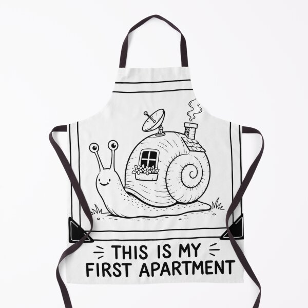 Item preview, Funny Snail First Apartment Cartoon designed and sold by Xapicx.
