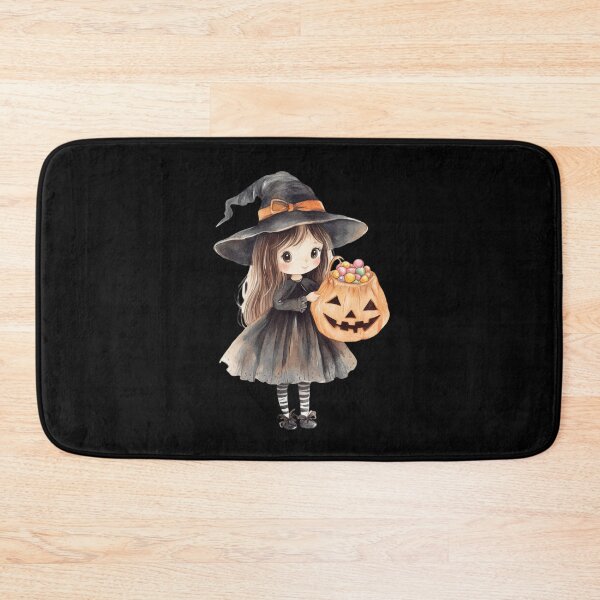 Item preview, Cute Witch with Pumpkin Basket designed and sold by ilkansiturikman.