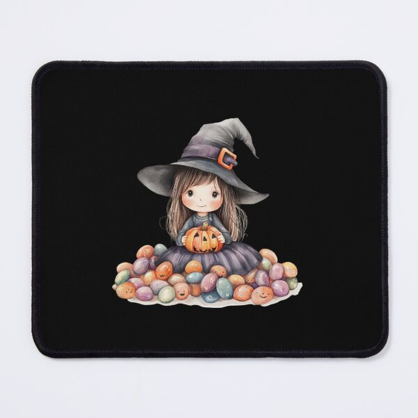 Item preview, Cute Witch with Halloween Candy designed and sold by ilkansiturikman.