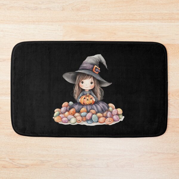 Item preview, Cute Witch with Halloween Candy designed and sold by ilkansiturikman.