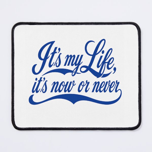 Item preview, It's My Life Retro Script Typography Design blue designed and sold by Strongermind.