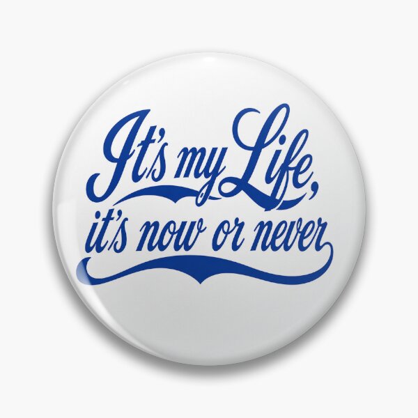 Item preview, It's My Life Retro Script Typography Design blue designed and sold by Strongermind.