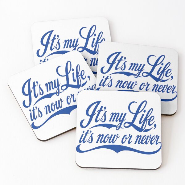 Item preview, It's My Life Retro Script Typography Design blue designed and sold by Strongermind.