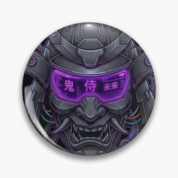 Item preview, Cyber Oni Techwear Protocol 2077 - Futuristic Cyberpunk Samurai Mask designed and sold by LUKOWEAR.