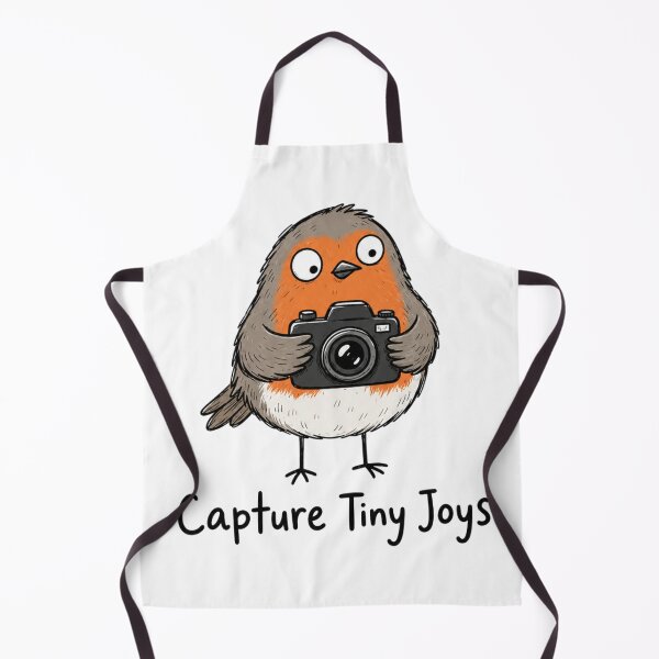 Item preview, Capture Tiny Joys Robin holding a camera Funny gift for bird photographer designed and sold by Kipcio.