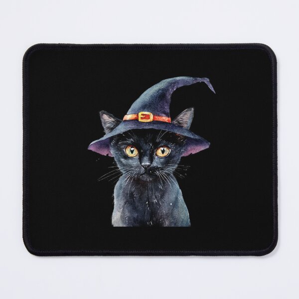 Item preview, Black Cat with Witch Hat designed and sold by ilkansiturikman.