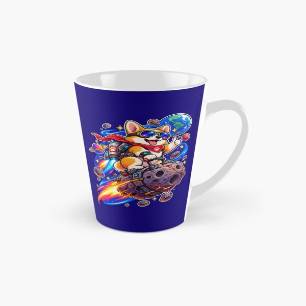 Item preview, Astronaut Corgi Riding Asteroid Jetpack - Retro Cosmic Space Dog designed and sold by LUKOWEAR.