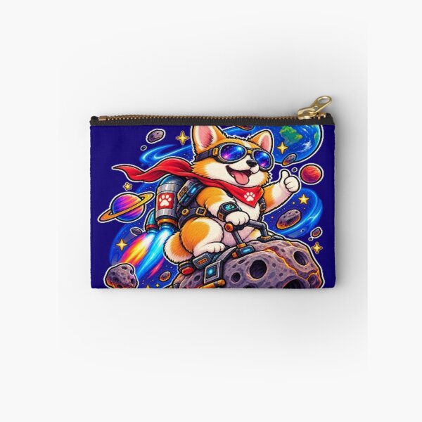 Item preview, Astronaut Corgi Riding Asteroid Jetpack - Retro Cosmic Space Dog designed and sold by LUKOWEAR.