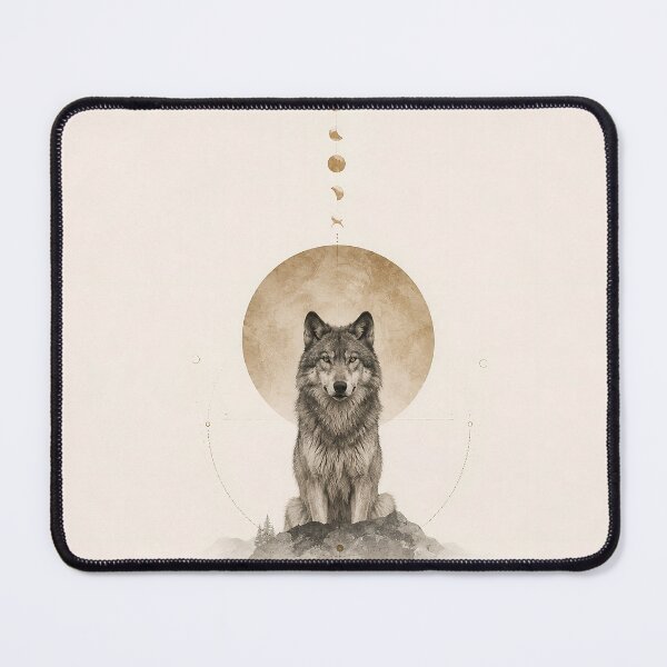 Item preview, The Quiet Guardian – Mystical Wolf Nature Art designed and sold by SacredLensV.