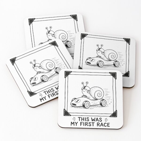 Item preview, Funny Snail Race Car Cartoon Design designed and sold by Xapicx.