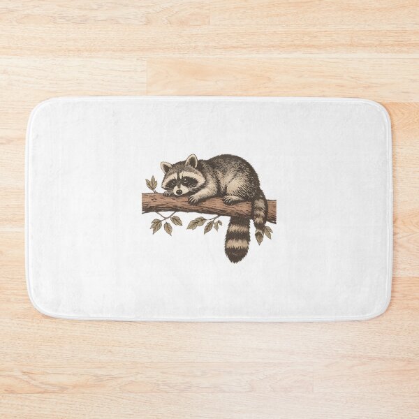 Item preview, Vintage Raccoon On Tree Branch Illustration – Retro Wildlife Art For Shirts & Prints | ⭐⭐⭐⭐⭐ designed and sold by Pralang17.
