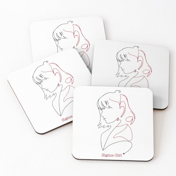 Item preview, Sigma Girl Minimalist Youth Trend Design in Black White Red designed and sold by ErgTime.
