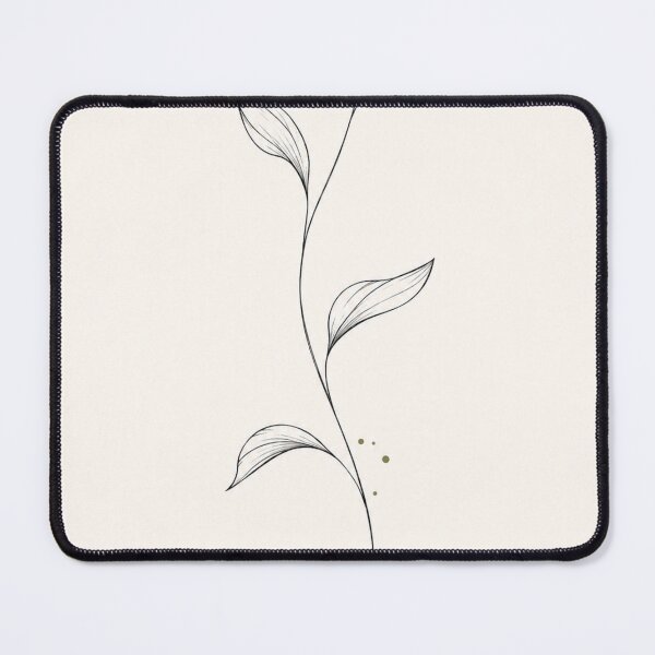 Item preview, Single Stem Botanical Line Art | Minimalist Olive & Ivory Botanical Print designed and sold by Zaramodo.