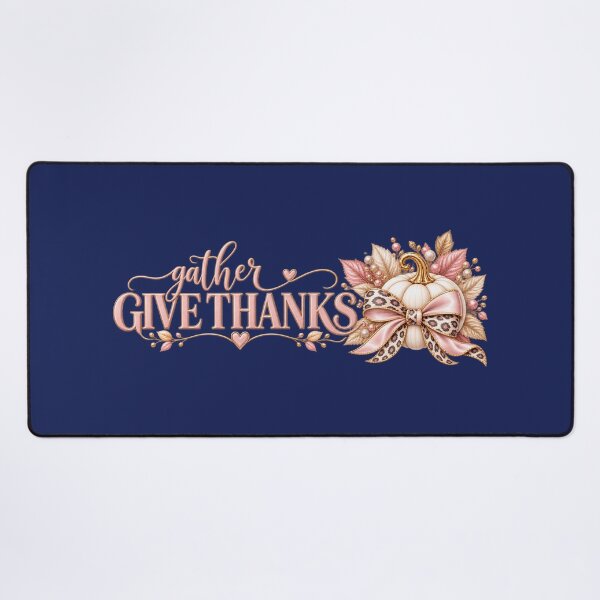 Item preview, Gather Give Thanks – Blush Leopard Thanksgiving Pumpkin designed and sold by HO•Designs.