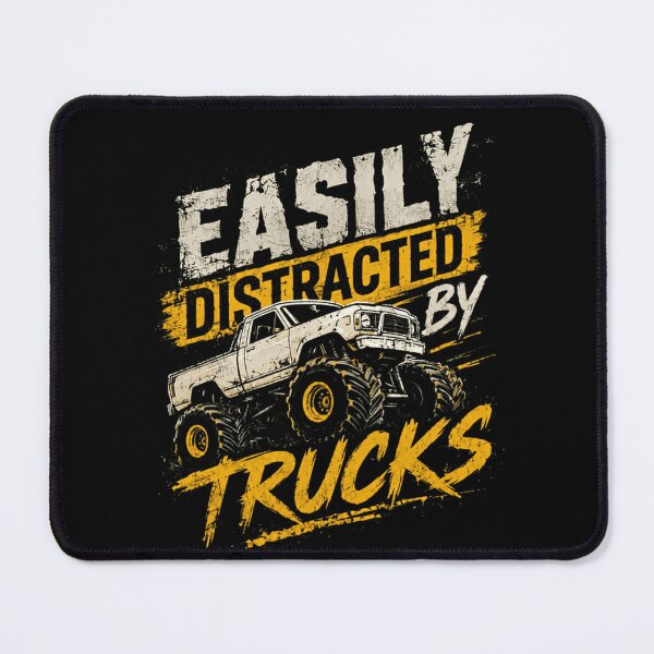 Item preview, Easily Distracted By Trucks Truck Lover Enthusiast Off Road designed and sold by HumansStuck12.