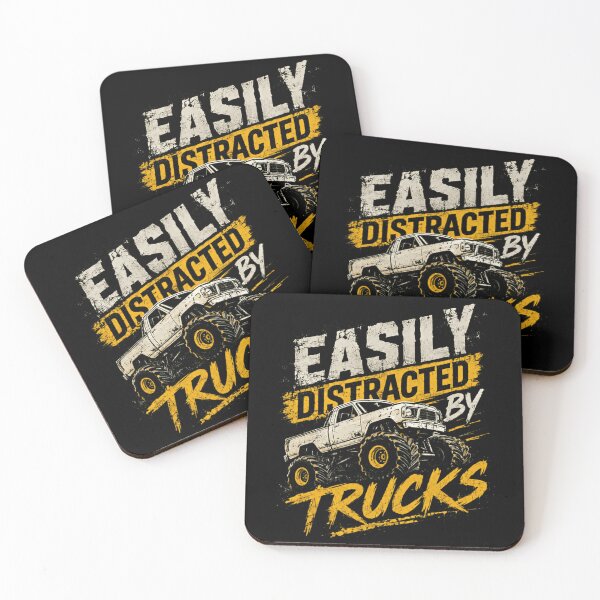 Item preview, Easily Distracted By Trucks Truck Lover Enthusiast Off Road designed and sold by HumansStuck12.