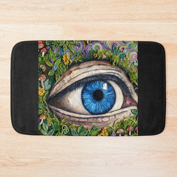 Item preview, Forest Eye with Mushrooms - Psychedelic Blue Eye Fantasy Art designed and sold by MAISON SYLVIE.