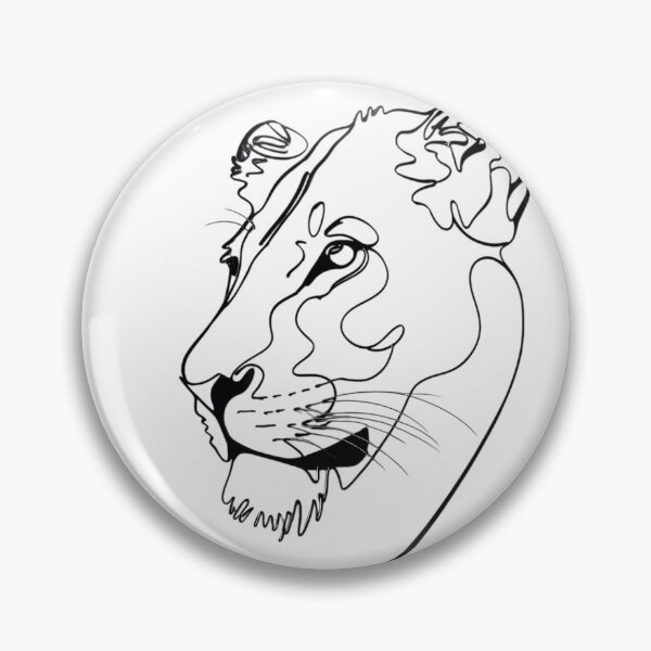 Item preview, Lion Minimalist Youth Trend Design in Black White designed and sold by ErgTime.