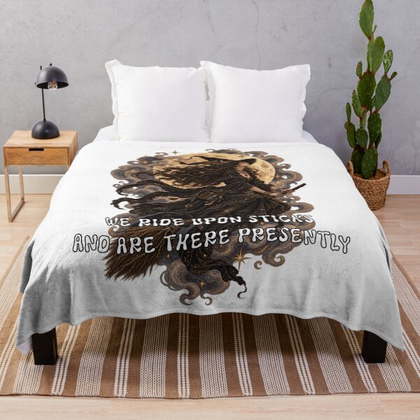 Item preview, We Ride Upon Sticks And Are There Presently - Tituba Salem Witch Trials Quote | Witchy Full Moon Art designed and sold by Neurospicy Trolls.