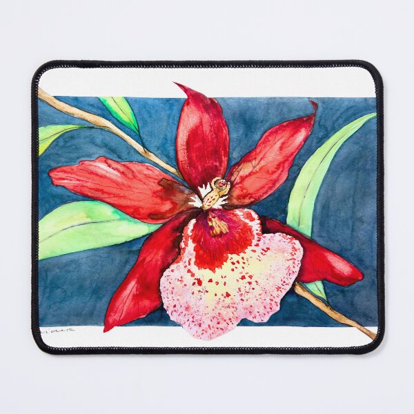Item preview, Crimson Orchid | Red Tropical Botanical Watercolour designed and sold by ArithraStudio.