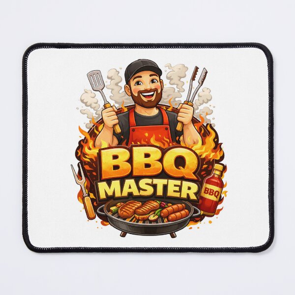 Item preview, BBQ Master Grill King Funny Barbecue Chef Cooking Design. designed and sold by The-T-In-Retro.