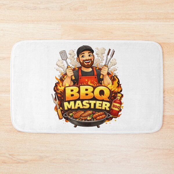Item preview, BBQ Master Grill King Funny Barbecue Chef Cooking Design. designed and sold by The-T-In-Retro.