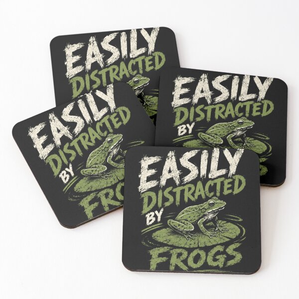 Item preview, Easily Distracted By Frogs Amphibian Lover Funny Frog Enthusiast designed and sold by HumansStuck12.