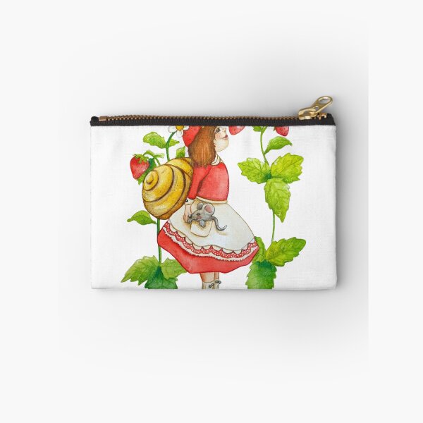 Item preview, Strawberry Snail Girl Exploring a Magical Garden designed and sold by Mendoza-Draws.