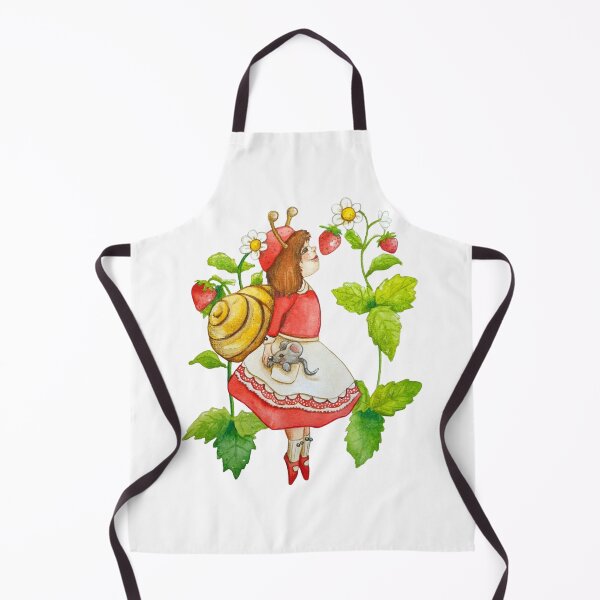 Item preview, Strawberry Snail Girl Exploring a Magical Garden designed and sold by Mendoza-Draws.