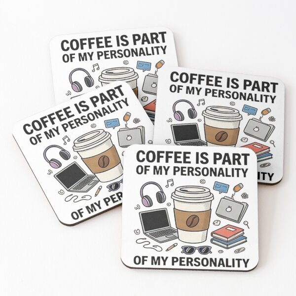 Item preview, Coffee Is Part of My Personality — Funny Coffee Lover Design designed and sold by Tipsy24.