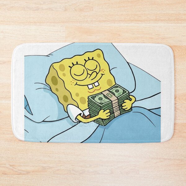 Item preview, Funny Spongebob Sleeping with Money Cash Meme Art designed and sold by jhgjykuo.