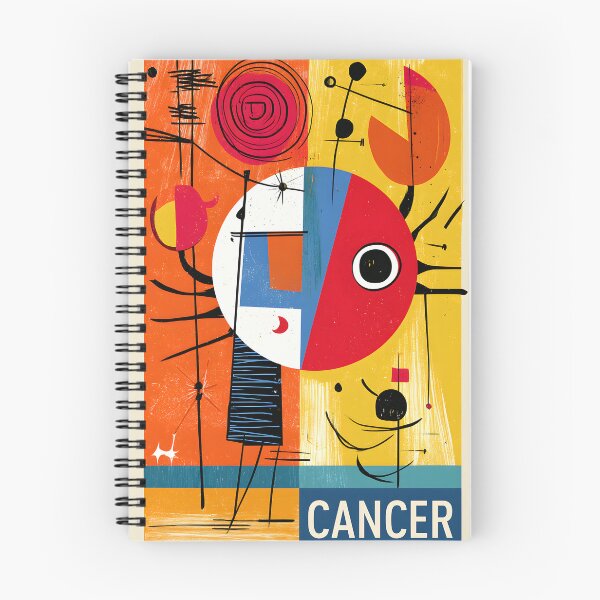 Item preview, Cancer Zodiac in Bold Geometric Colors with Contemporary Astrology Wall Art designed and sold by OlfactoART Studio.