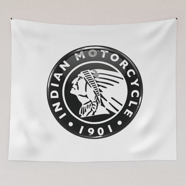 Item preview, Vintage Indian Motorcycle "Est. 1901" Headdress Emblem designed and sold by interdesigner.