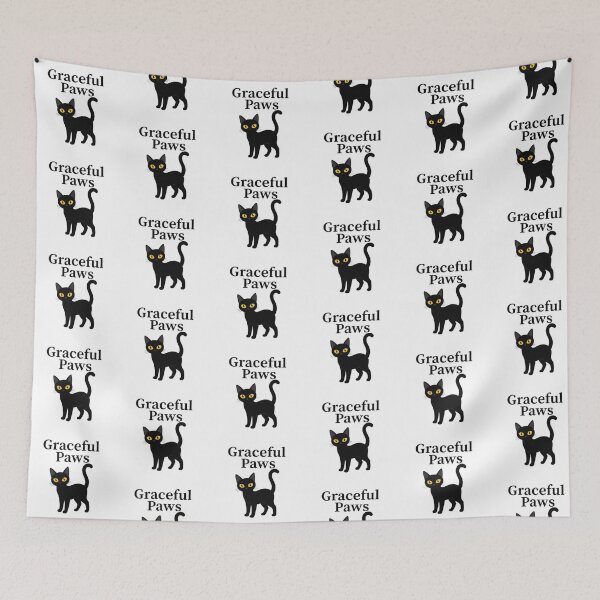 Item preview, Black Cat Illustration – Graceful Paws Minimalist Cat Design for Cat Lovers designed and sold by PrintforDesign.